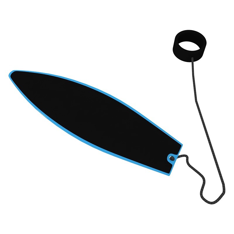 Blue-fingered surfboard one